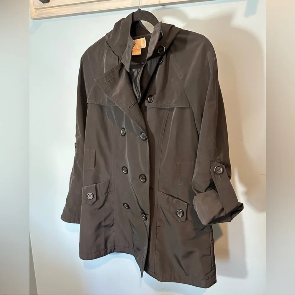 MICHAEL Michael Kors Women’s Double Breasted Raincoat in Black